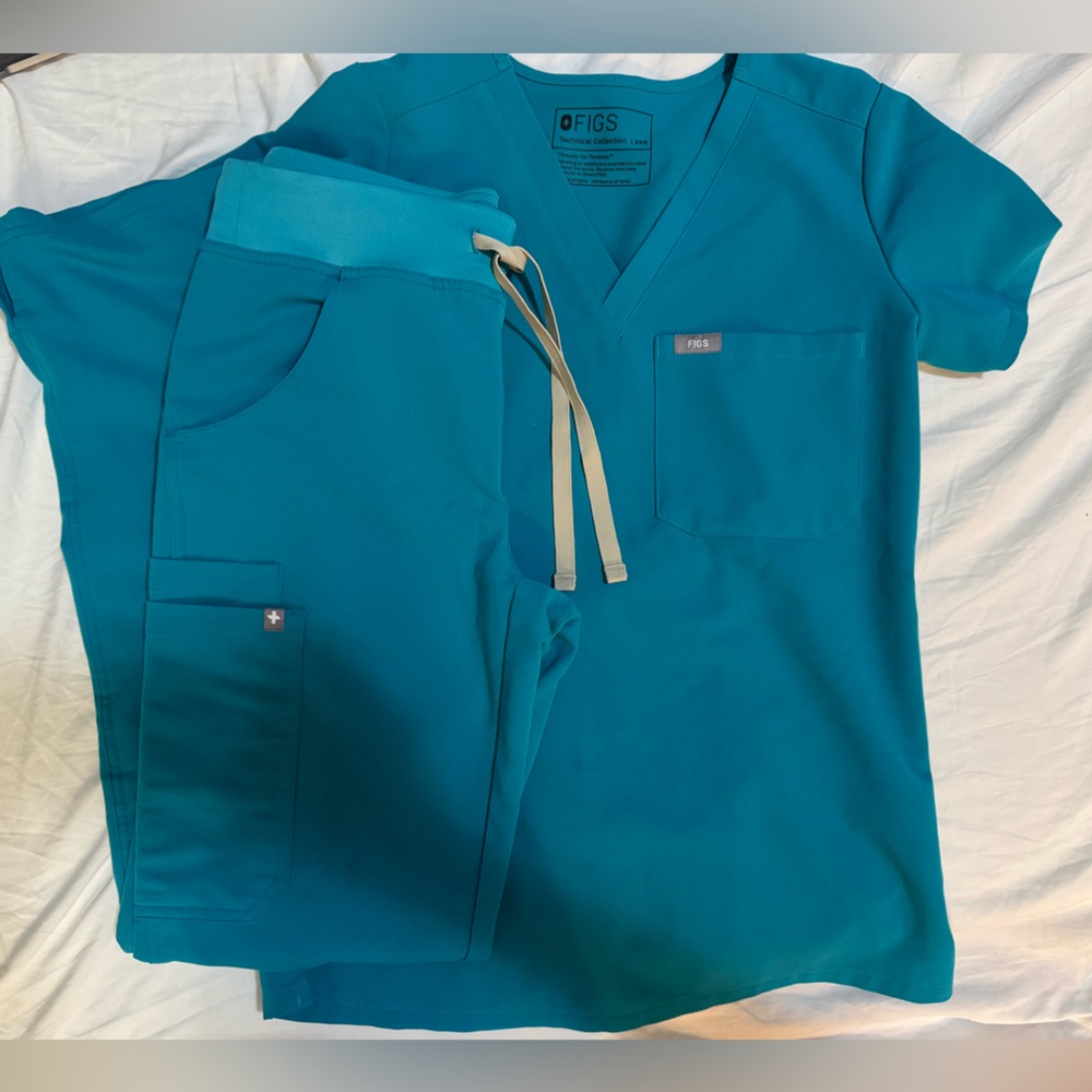 Figs Teal Scrub set